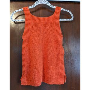 J. Crew Orange Knit Sweater Tank - Size XS